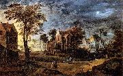 Joos de Momper, Village at Full Moon